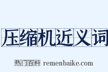 压缩机近义词是什么意思的图片